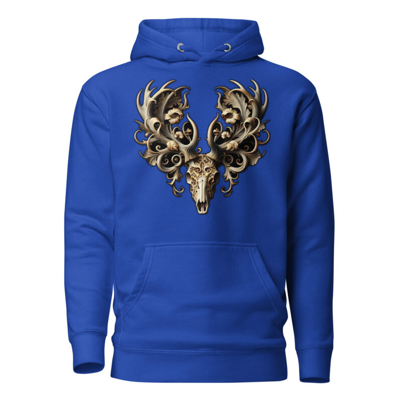 Ornamentaler Hirschschädel Unisex-Kapuzenpullover – Hoodies – klamottn.de