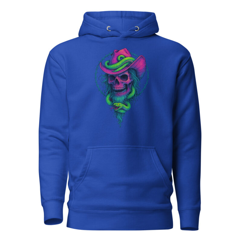 Schädelcowboy mit Schlange Unisex-Kapuzenpullover – Hoodies – klamottn.de