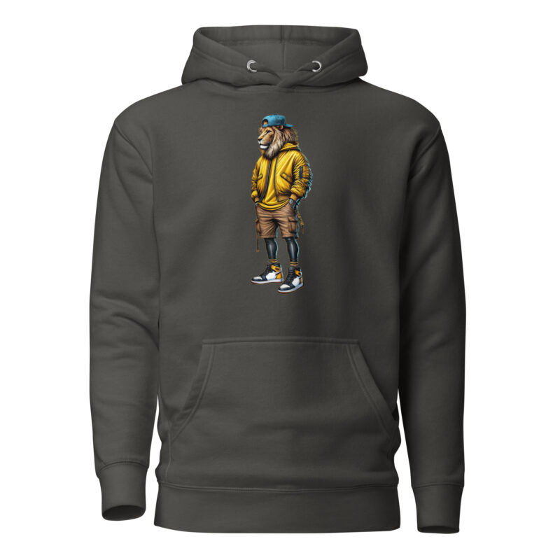 Löwe im Streetwear-Style Unisex-Kapuzenpullover – Hoodies – klamottn.de
