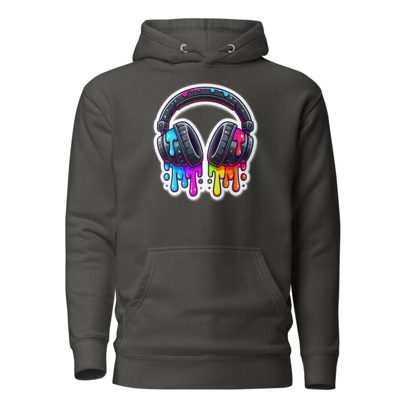Kopfhörer im Farbrausch Unisex-Kapuzenpullover – Hoodies – klamottn.de