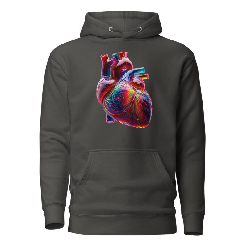 Glas Herz in Farbenpracht Unisex-Kapuzenpullover – Hoodies – klamottn.de