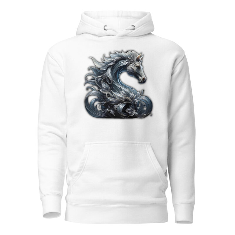 Majestät des silbernen Pferdes Unisex-Kapuzenpullover – Hoodies – klamottn.de
