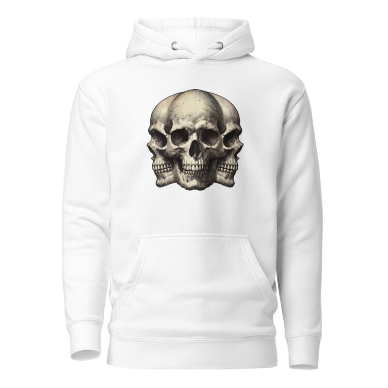 Dreifacher Totenschädel Unisex-Kapuzenpullover – Hoodies – klamottn.de