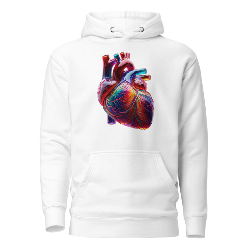 Glas Herz in Farbenpracht Unisex-Kapuzenpullover – Hoodies – klamottn.de