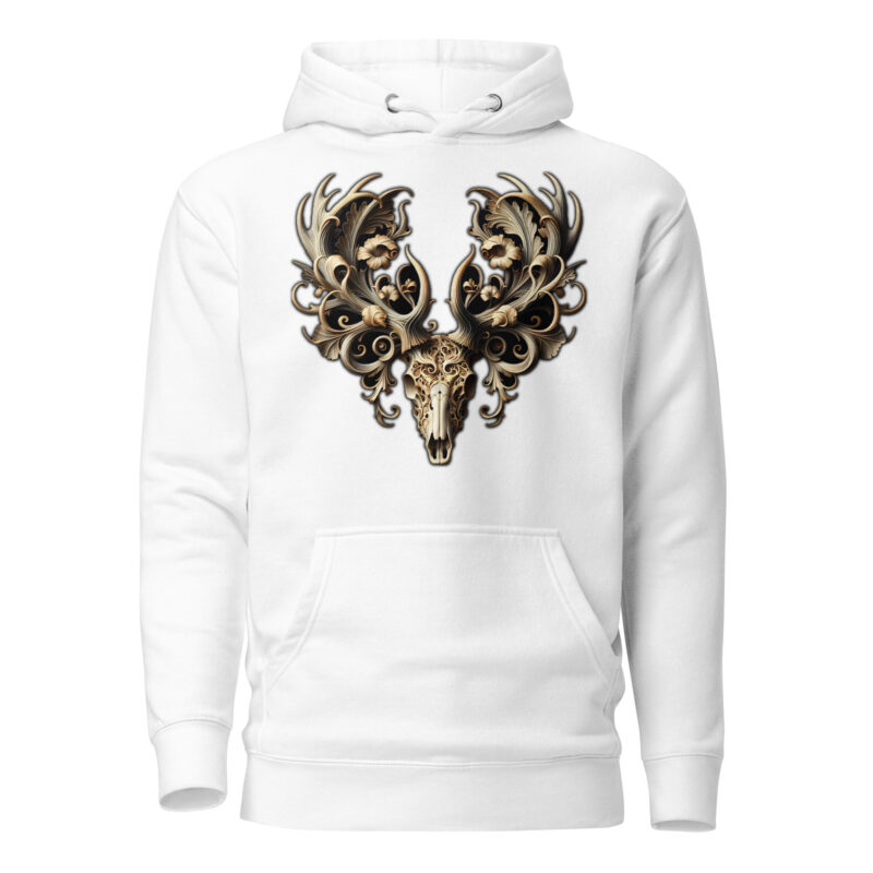 Ornamentaler Hirschschädel Unisex-Kapuzenpullover – Hoodies – klamottn.de