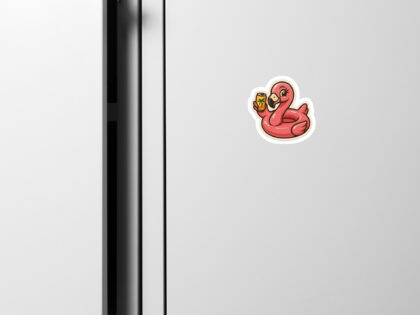 Flamingo mit Sommerdrink Magnet – Accessoires – klamottn.de