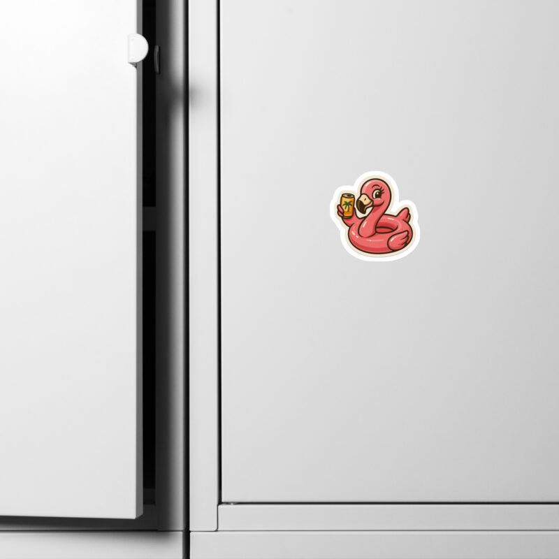 Flamingo mit Sommerdrink Magnet – Accessoires – klamottn.de