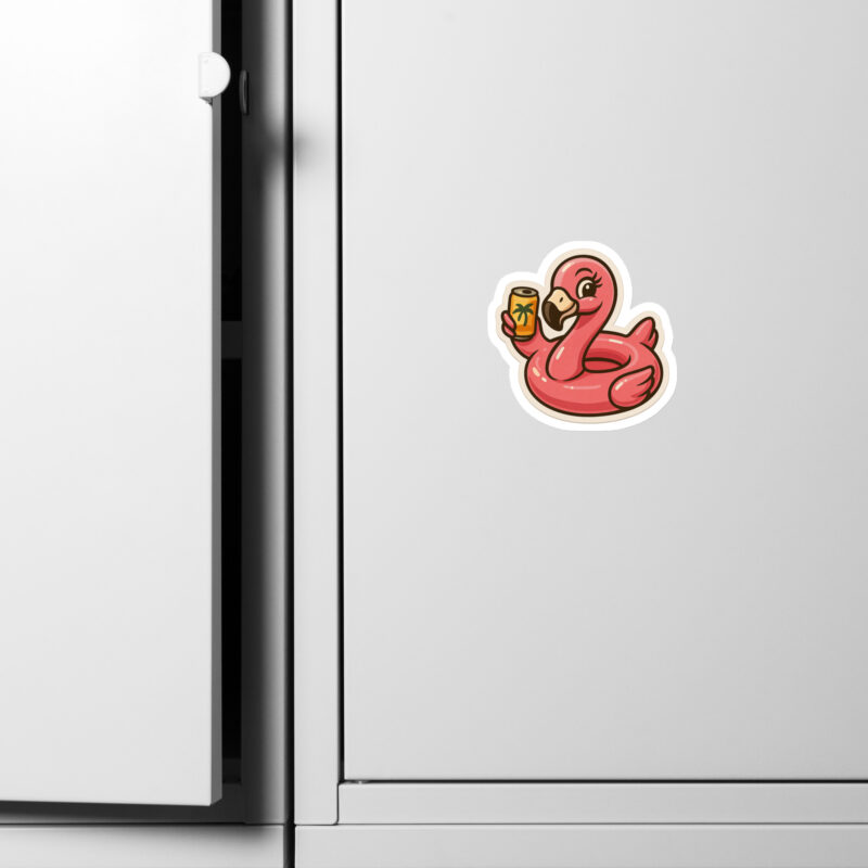 Flamingo mit Sommerdrink Magnet – Accessoires – klamottn.de