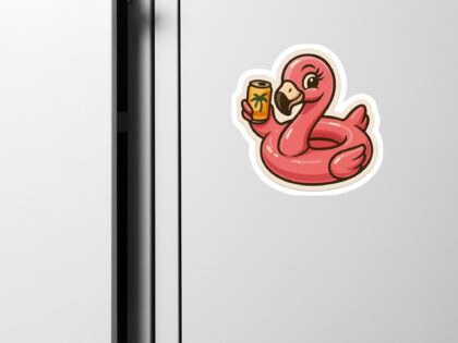 Flamingo mit Sommerdrink Magnet – Accessoires – klamottn.de