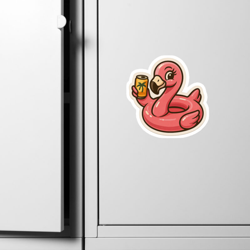 Flamingo mit Sommerdrink Magnet – Accessoires – klamottn.de