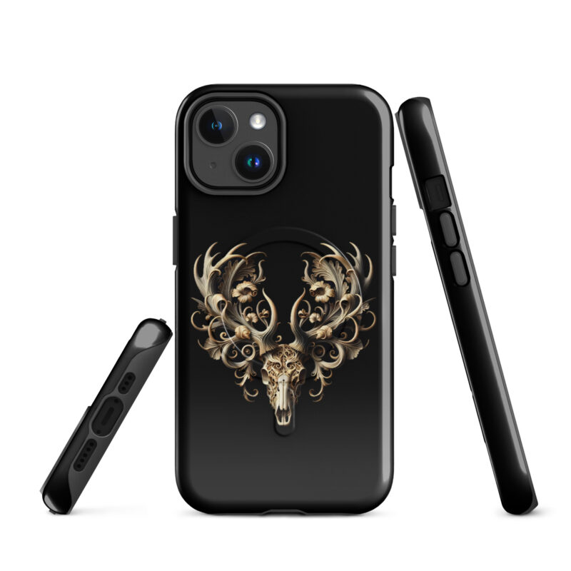 Ornamentaler Hirschschädel Hardcase iPhone®-Hülle mit MagSafe® – Accessoires – klamottn.de