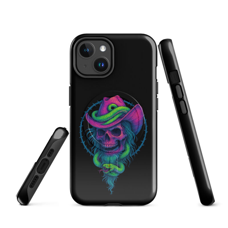 Schädelcowboy mit Schlange Hardcase iPhone®-Hülle mit MagSafe® – Accessoires – klamottn.de