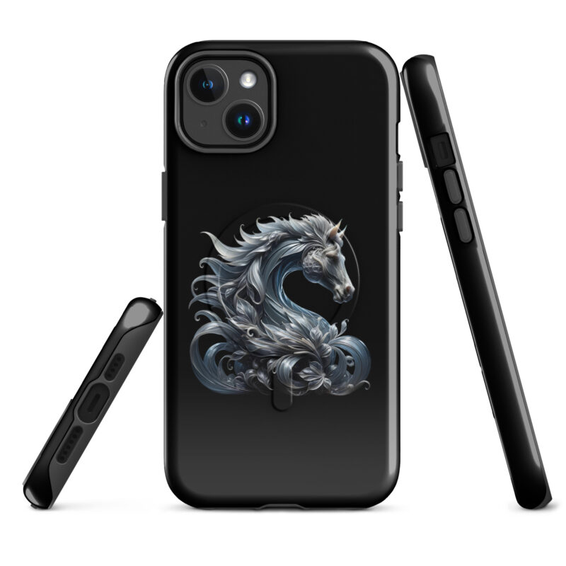 Majestät des silbernen Pferdes Hardcase iPhone®-Hülle mit MagSafe® – Accessoires – klamottn.de