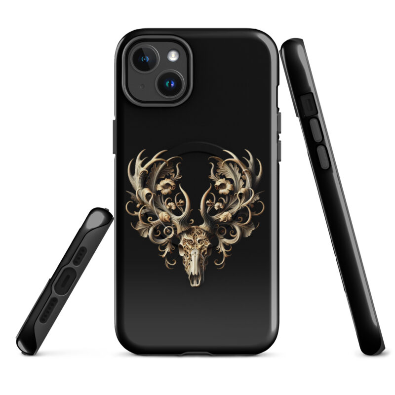 Ornamentaler Hirschschädel Hardcase iPhone®-Hülle mit MagSafe® – Accessoires – klamottn.de