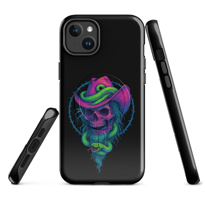 Schädelcowboy mit Schlange Hardcase iPhone®-Hülle mit MagSafe® – Accessoires – klamottn.de
