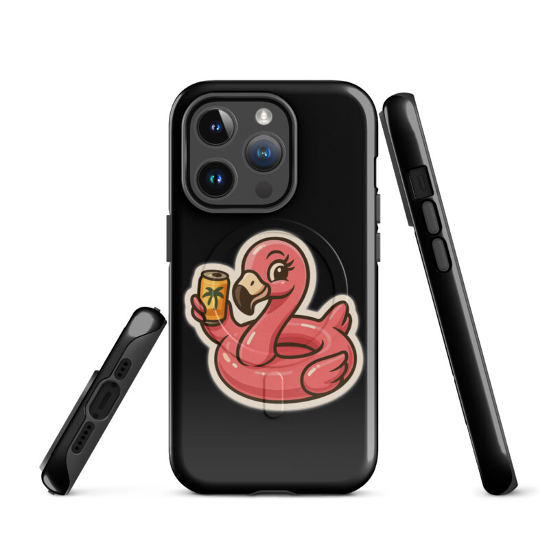 Flamingo mit Sommerdrink Hardcase iPhone®-Hülle mit MagSafe® – Accessoires – klamottn.de