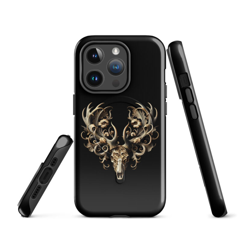 Ornamentaler Hirschschädel Hardcase iPhone®-Hülle mit MagSafe® – Accessoires – klamottn.de