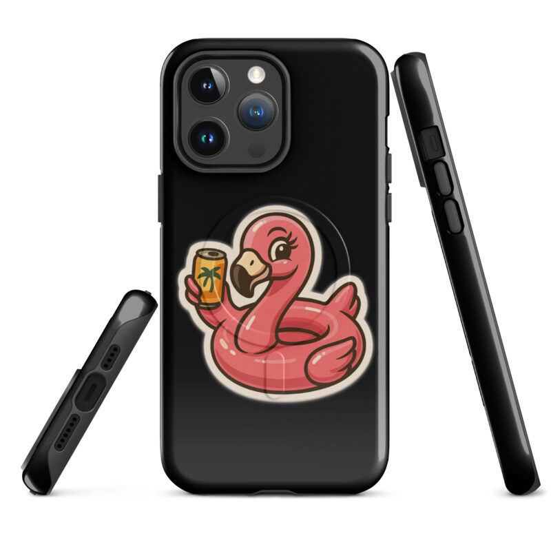 Flamingo mit Sommerdrink Hardcase iPhone®-Hülle mit MagSafe® – Accessoires – klamottn.de