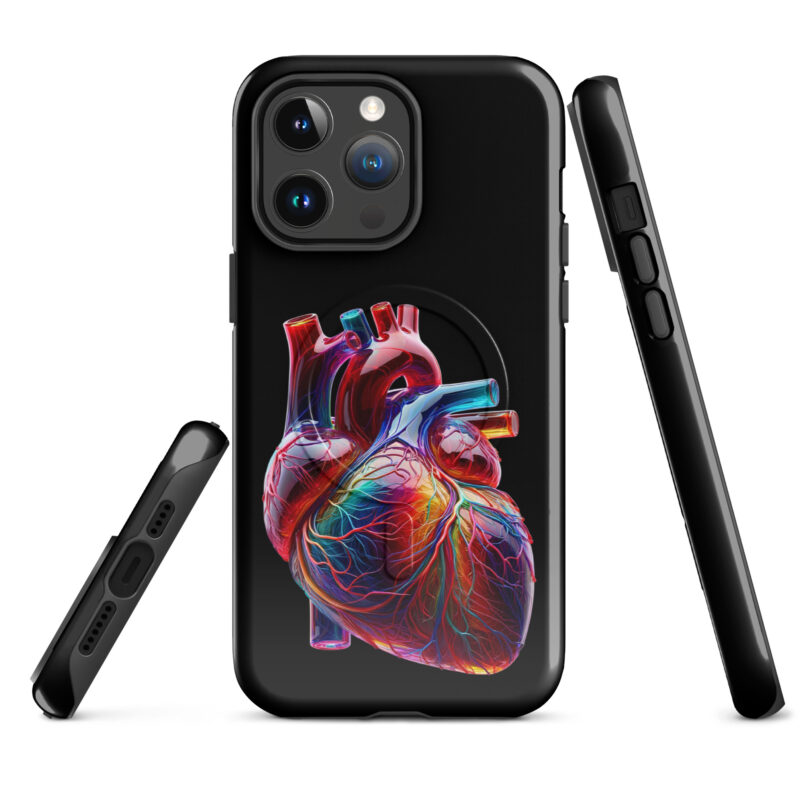 Glas Herz in Farbenpracht Hardcase iPhone®-Hülle mit MagSafe® – Accessoires – klamottn.de