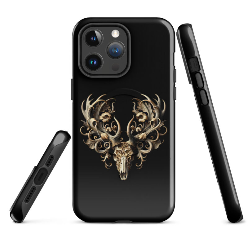 Ornamentaler Hirschschädel Hardcase iPhone®-Hülle mit MagSafe® – Accessoires – klamottn.de