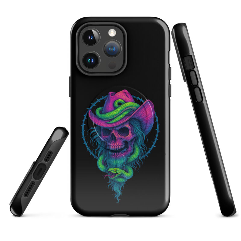 Schädelcowboy mit Schlange Hardcase iPhone®-Hülle mit MagSafe® – Accessoires – klamottn.de
