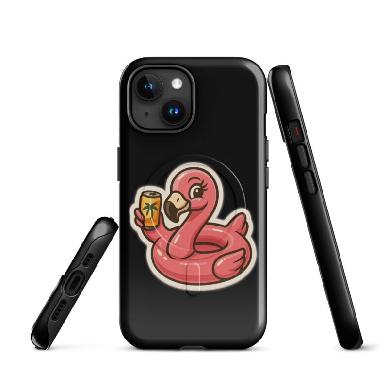 Flamingo mit Sommerdrink Hardcase iPhone®-Hülle mit MagSafe® – Accessoires – klamottn.de