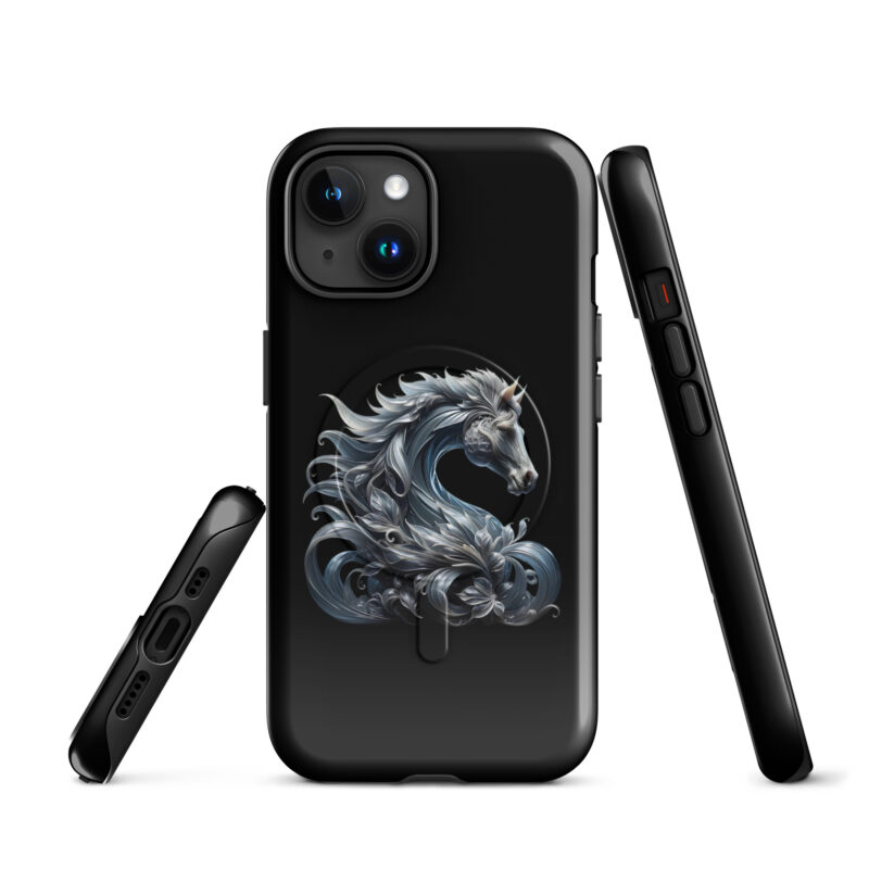 Majestät des silbernen Pferdes Hardcase iPhone®-Hülle mit MagSafe® – Accessoires – klamottn.de