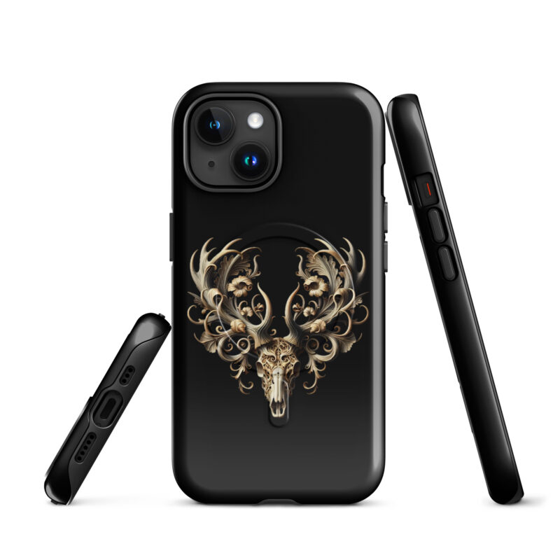 Ornamentaler Hirschschädel Hardcase iPhone®-Hülle mit MagSafe® – Accessoires – klamottn.de