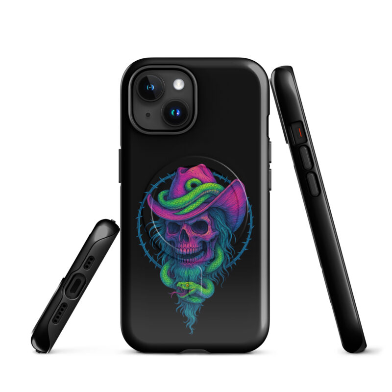 Schädelcowboy mit Schlange Hardcase iPhone®-Hülle mit MagSafe® – Accessoires – klamottn.de