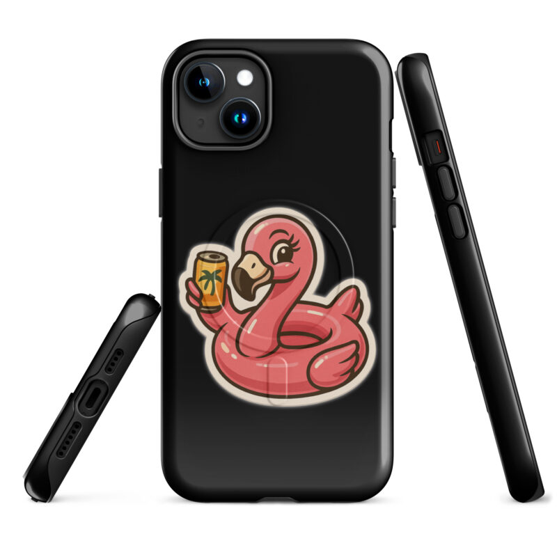 Flamingo mit Sommerdrink Hardcase iPhone®-Hülle mit MagSafe® – Accessoires – klamottn.de