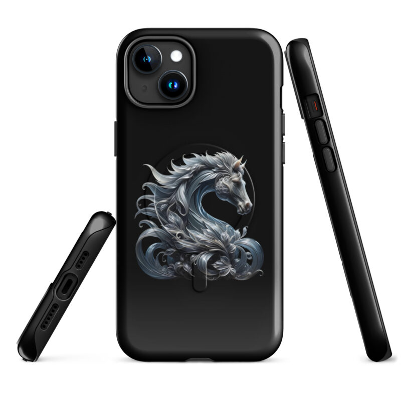 Majestät des silbernen Pferdes Hardcase iPhone®-Hülle mit MagSafe® – Accessoires – klamottn.de