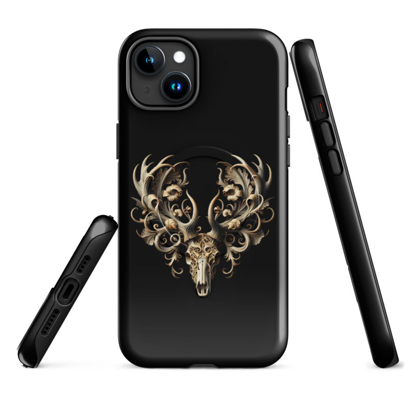 Ornamentaler Hirschschädel Hardcase iPhone®-Hülle mit MagSafe® – Accessoires – klamottn.de