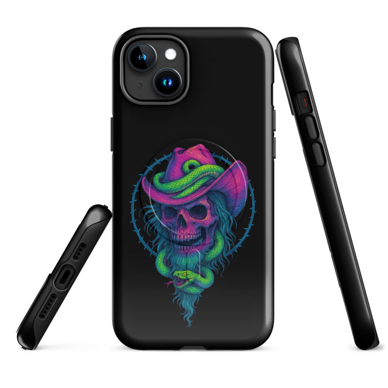 Schädelcowboy mit Schlange Hardcase iPhone®-Hülle mit MagSafe® – Accessoires – klamottn.de