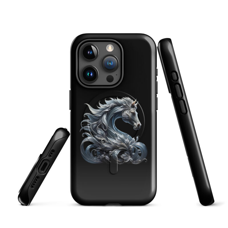 Majestät des silbernen Pferdes Hardcase iPhone®-Hülle mit MagSafe® – Accessoires – klamottn.de