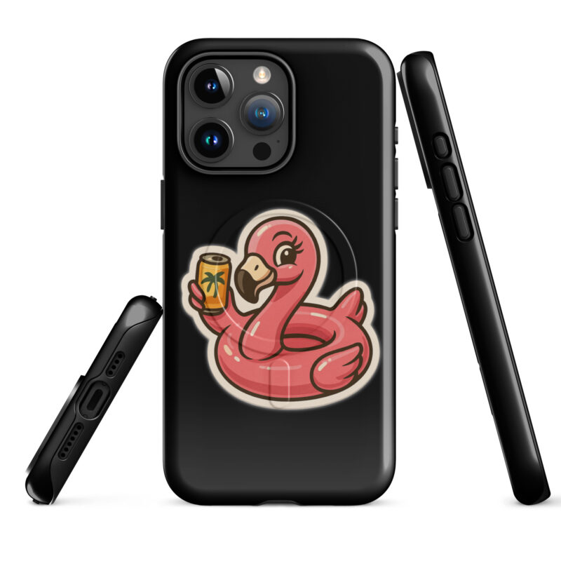 Flamingo mit Sommerdrink Hardcase iPhone®-Hülle mit MagSafe® – Accessoires – klamottn.de