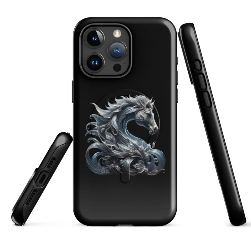 Majestät des silbernen Pferdes Hardcase iPhone®-Hülle mit MagSafe® – Accessoires – klamottn.de
