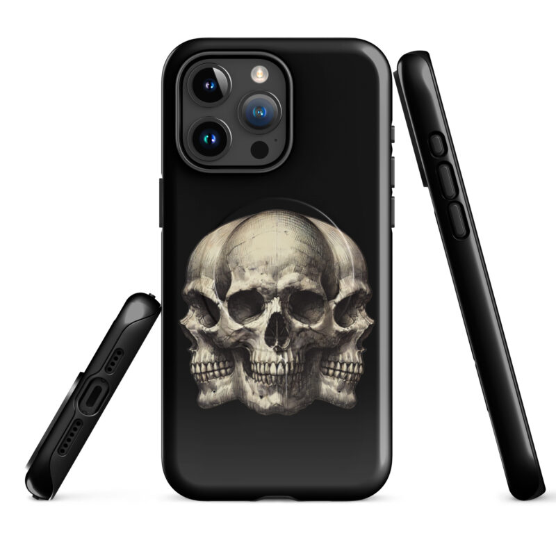 Dreifacher Totenschädel Hardcase iPhone®-Hülle mit MagSafe® – Accessoires – klamottn.de
