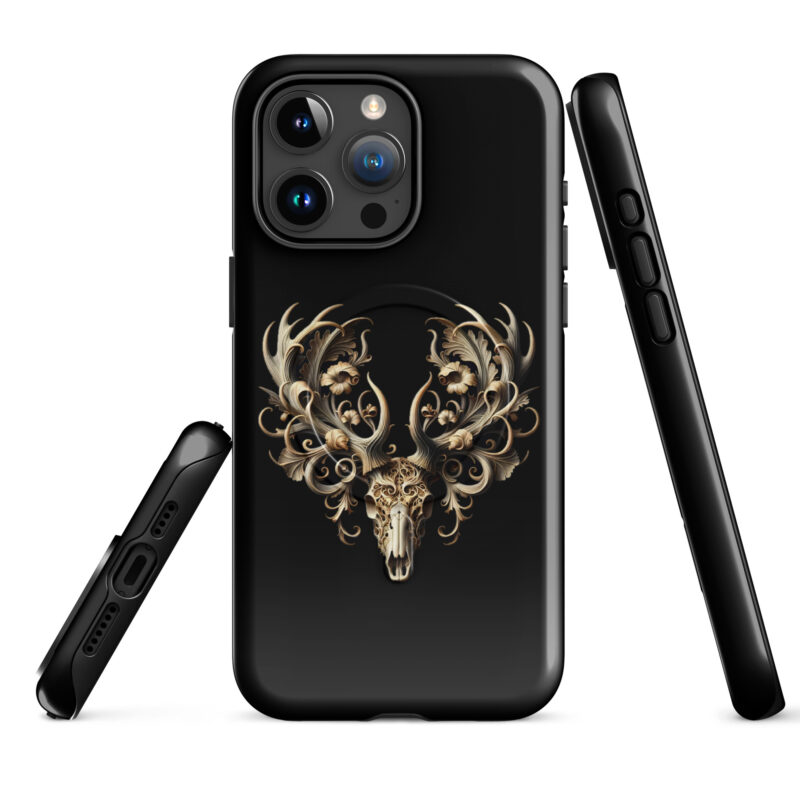Ornamentaler Hirschschädel Hardcase iPhone®-Hülle mit MagSafe® – Accessoires – klamottn.de