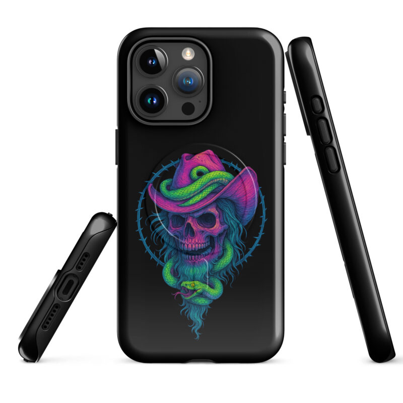 Schädelcowboy mit Schlange Hardcase iPhone®-Hülle mit MagSafe® – Accessoires – klamottn.de