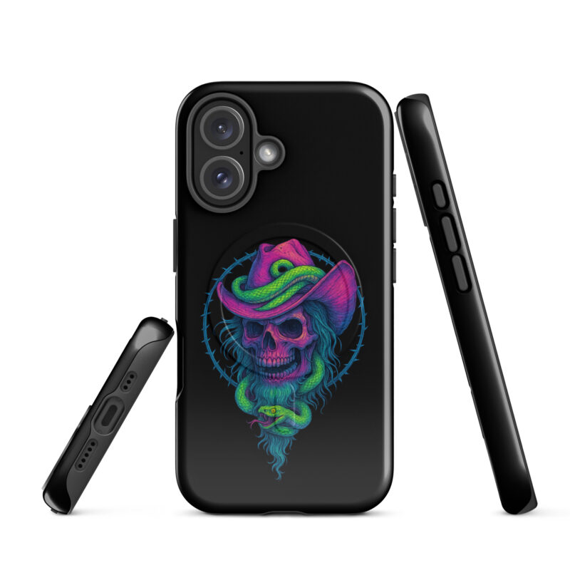 Schädelcowboy mit Schlange Hardcase iPhone®-Hülle mit MagSafe® – Accessoires – klamottn.de
