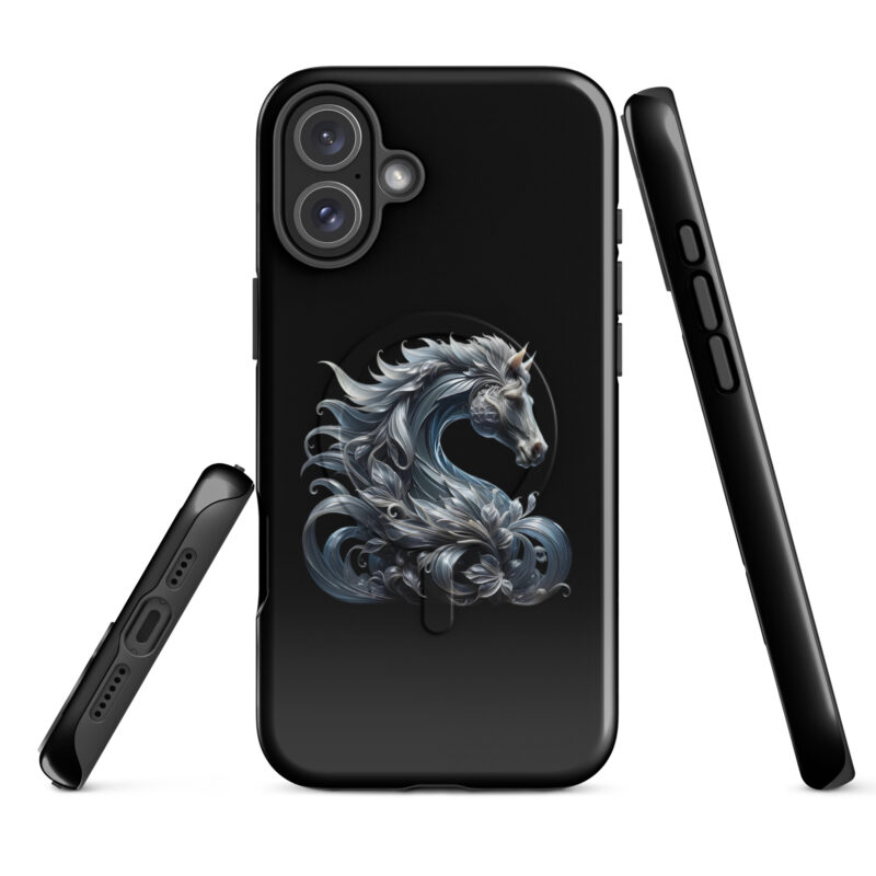 Majestät des silbernen Pferdes Hardcase iPhone®-Hülle mit MagSafe® – Accessoires – klamottn.de