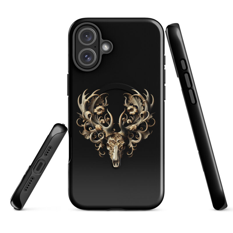 Ornamentaler Hirschschädel Hardcase iPhone®-Hülle mit MagSafe® – Accessoires – klamottn.de