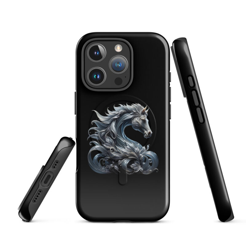 Majestät des silbernen Pferdes Hardcase iPhone®-Hülle mit MagSafe® – Accessoires – klamottn.de