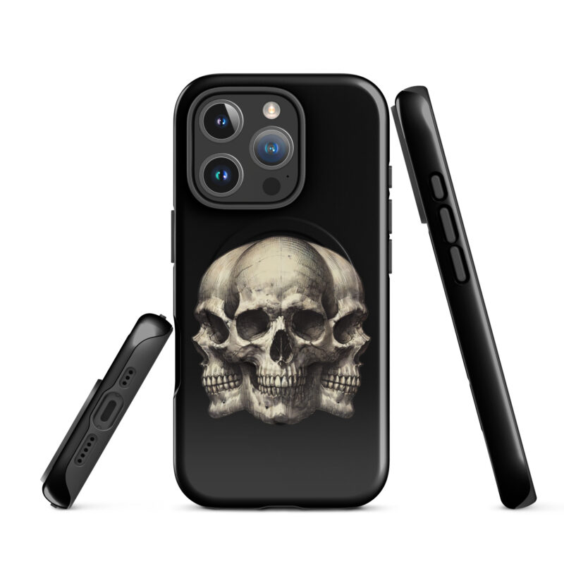 Dreifacher Totenschädel Hardcase iPhone®-Hülle mit MagSafe® – Accessoires – klamottn.de