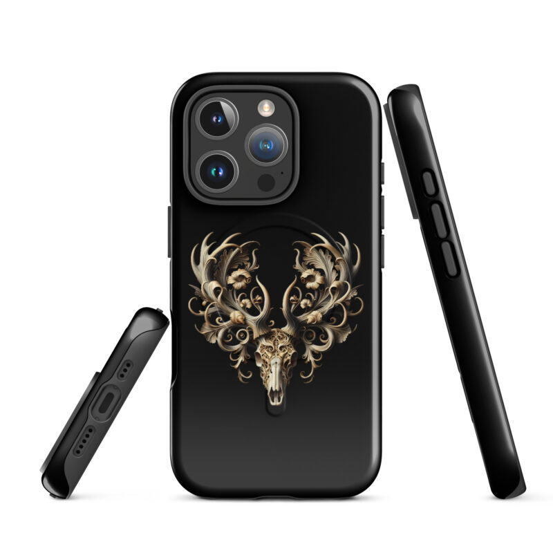 Ornamentaler Hirschschädel Hardcase iPhone®-Hülle mit MagSafe® – Accessoires – klamottn.de