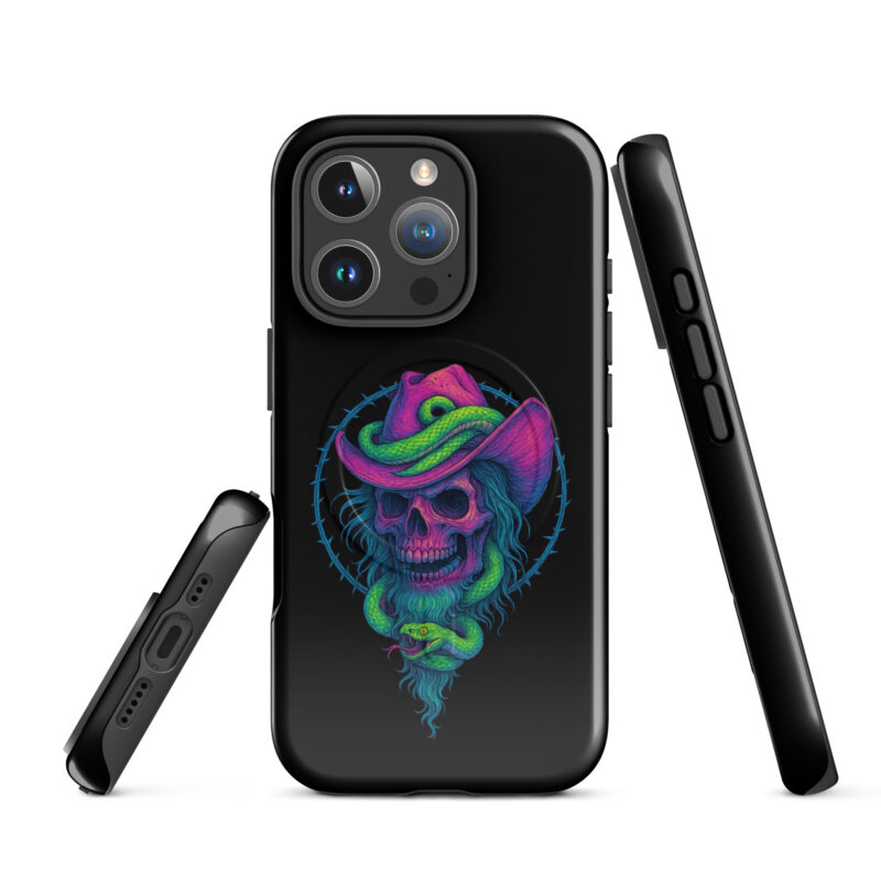 Schädelcowboy mit Schlange Hardcase iPhone®-Hülle mit MagSafe® – Accessoires – klamottn.de