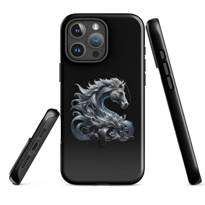 Majestät des silbernen Pferdes Hardcase iPhone®-Hülle mit MagSafe® – Accessoires – klamottn.de