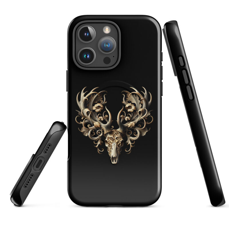 Ornamentaler Hirschschädel Hardcase iPhone®-Hülle mit MagSafe® – Accessoires – klamottn.de