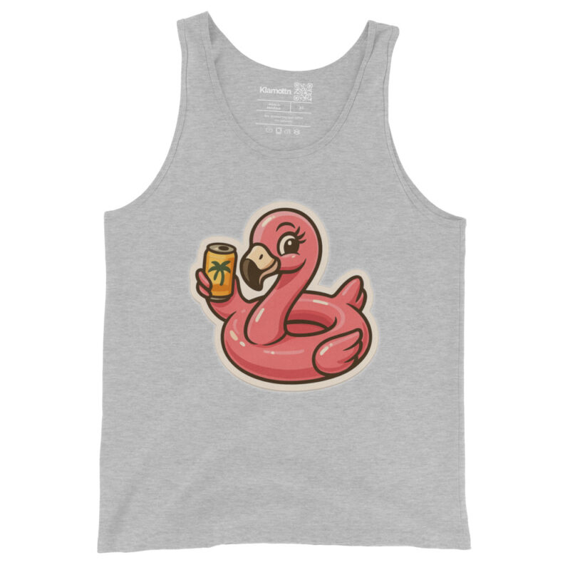 Flamingo mit Sommerdrink Unisex-Tank-Top – Tank Tops – klamottn.de