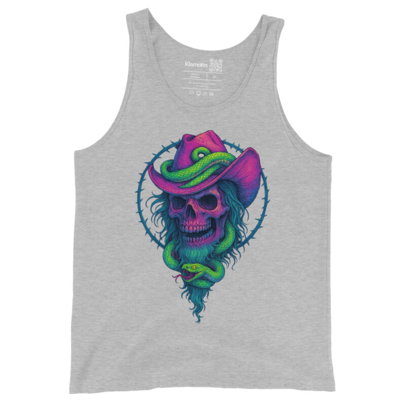 Schädelcowboy mit Schlange Unisex-Tank-Top – Tank Tops – klamottn.de